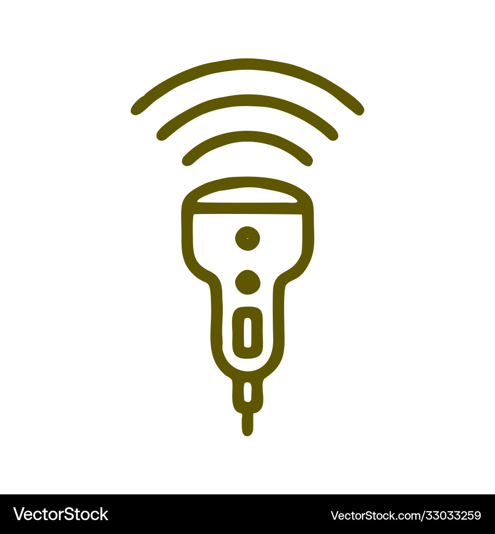 Ultrasound icon simple line element from vector image
