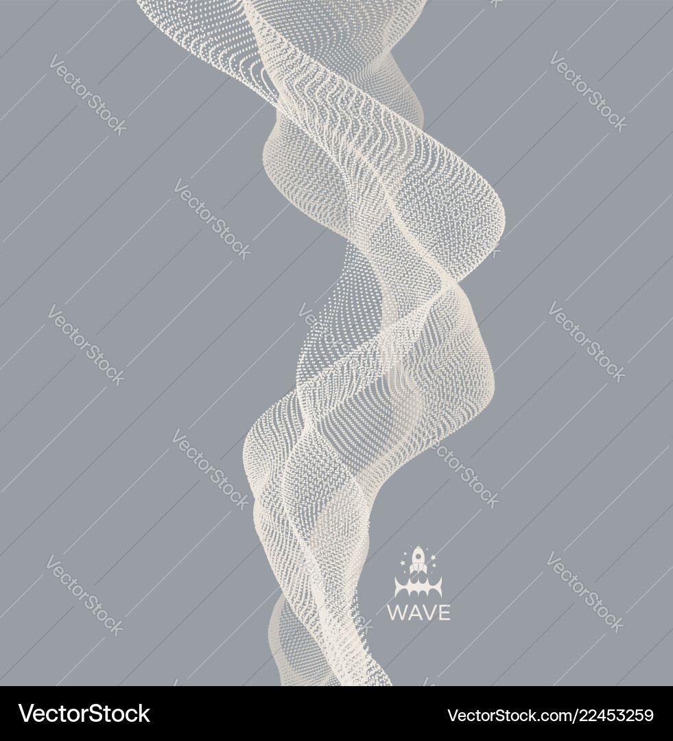 Wave background abstract with dots Wave background abstract with dots vector image
