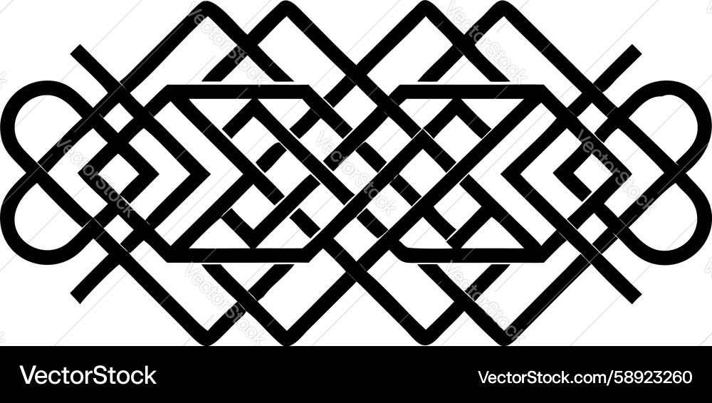 Abstract geometric interlocking pattern design Vector Image