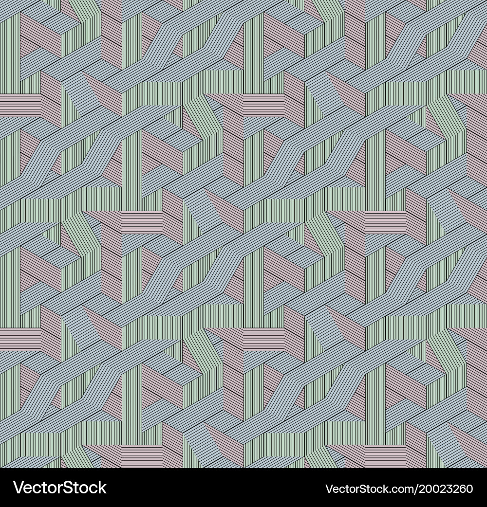 Abstract seamless surround pattern of cubes Vector Image