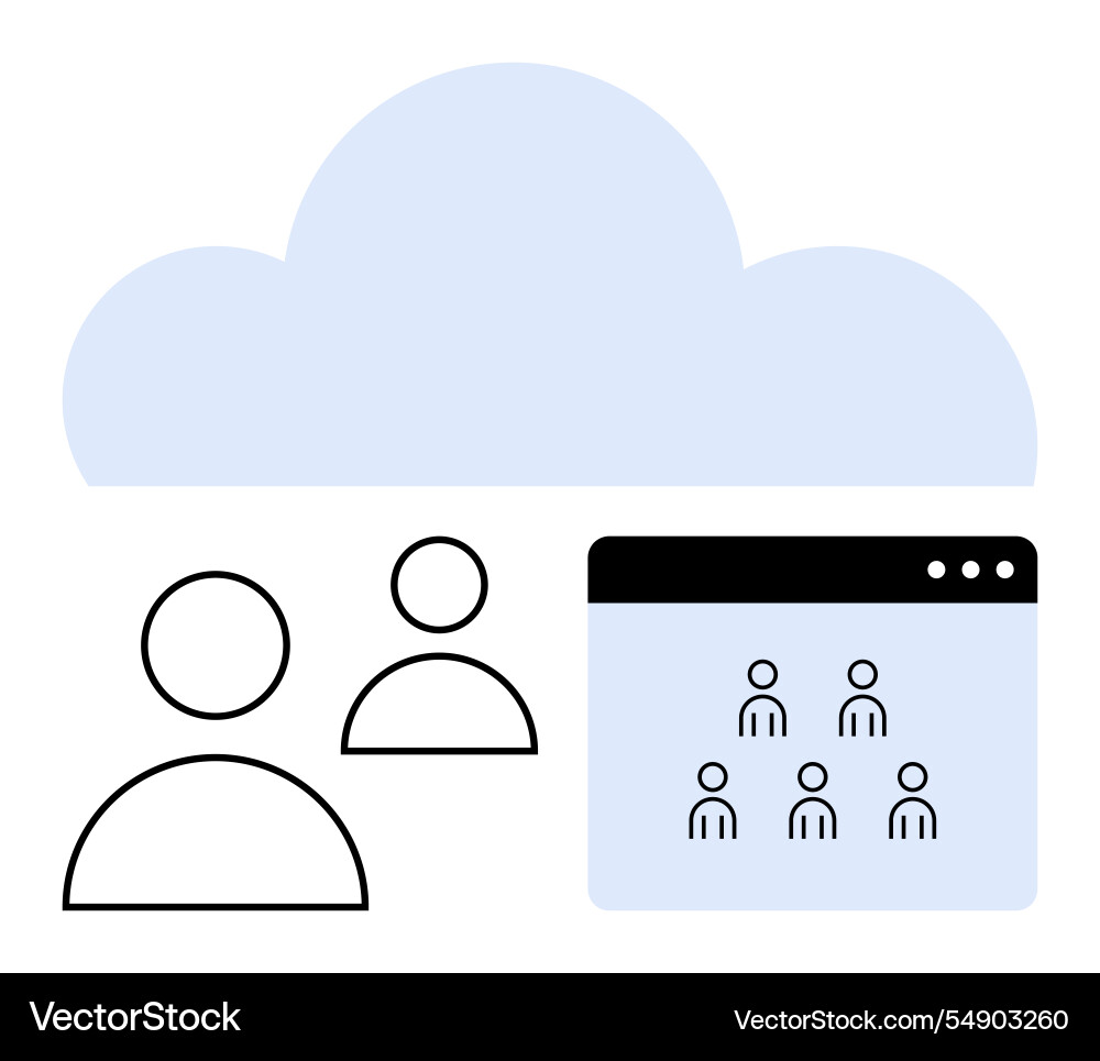 Cloud networking and online collaboration Cloud networking and online collaboration vector image