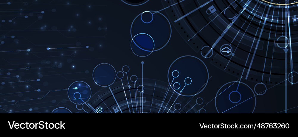 Cyber security and information or network Vector Image