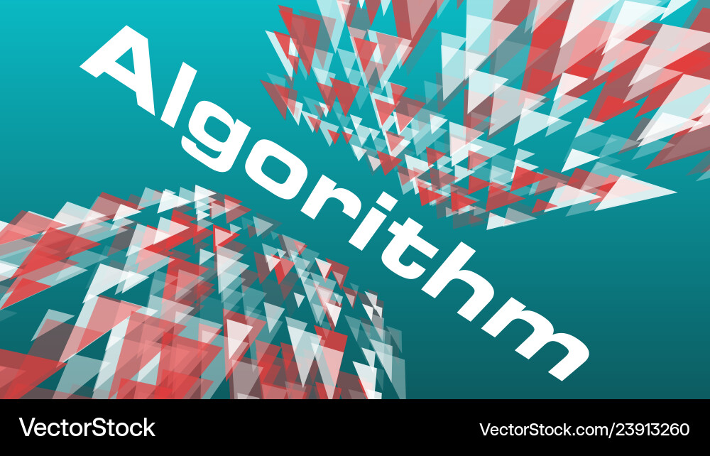 Data processing algorithm abstract idea vector image