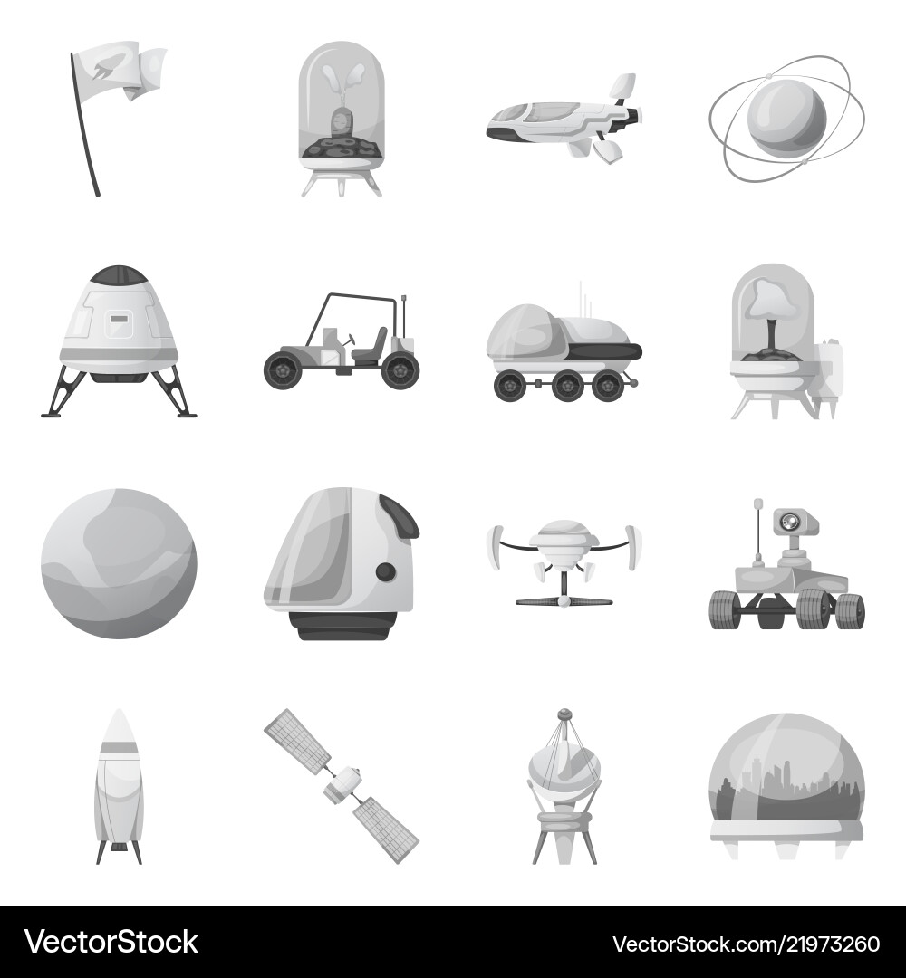 Design of mars and space icon collection Design of mars and space icon collection Vector Image