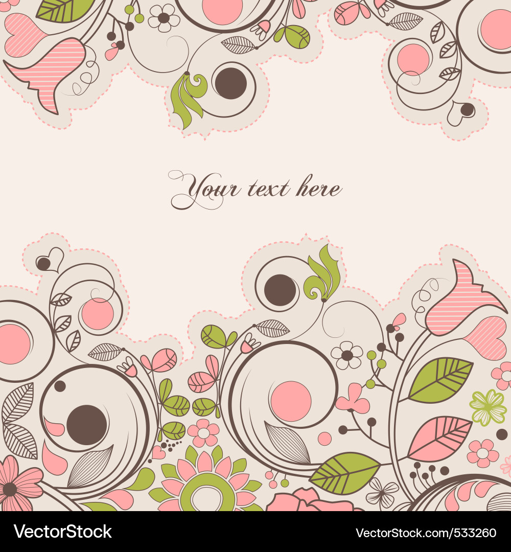 Floral Summer Frame Vector Image