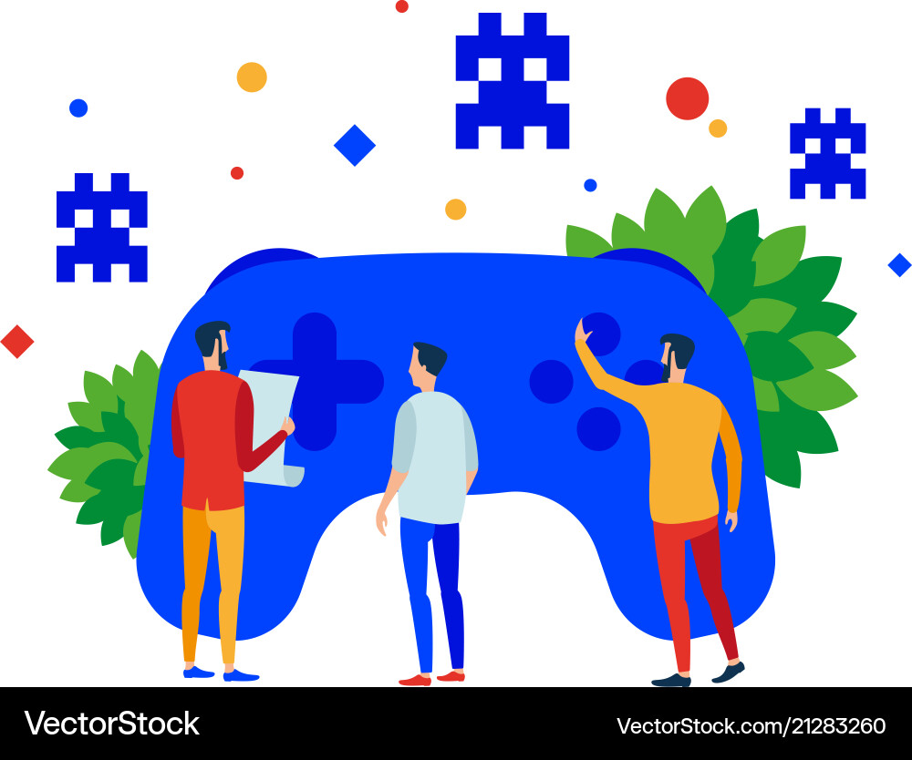 Gamedev in progress Gamedev in progress vector image