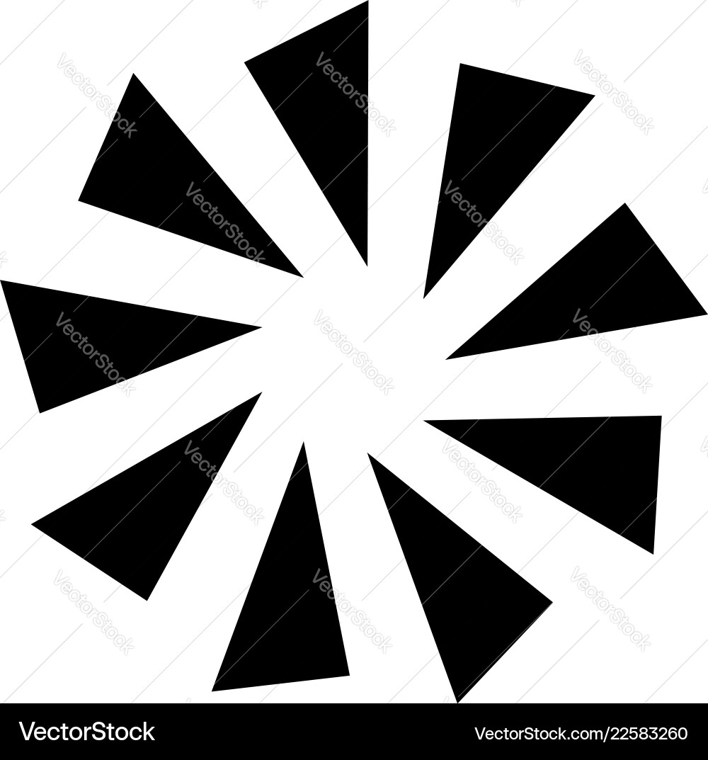 Geometric radial element abstract concentric Vector Image