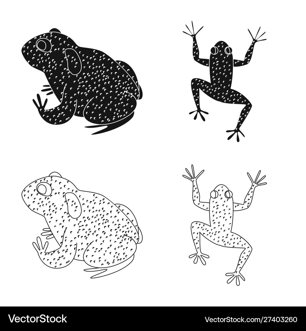 Isolated object wildlife and bog symbol set Vector Image