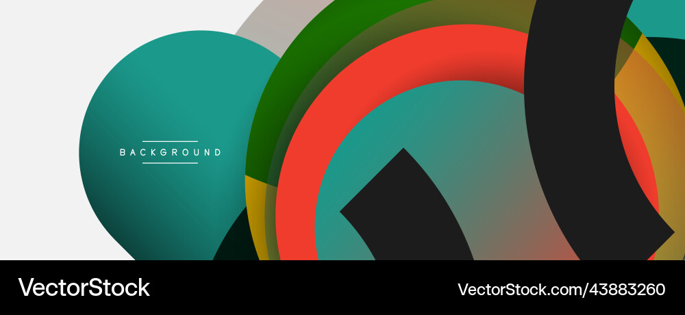 Round shapes circles minimal geometric Royalty Free Vector