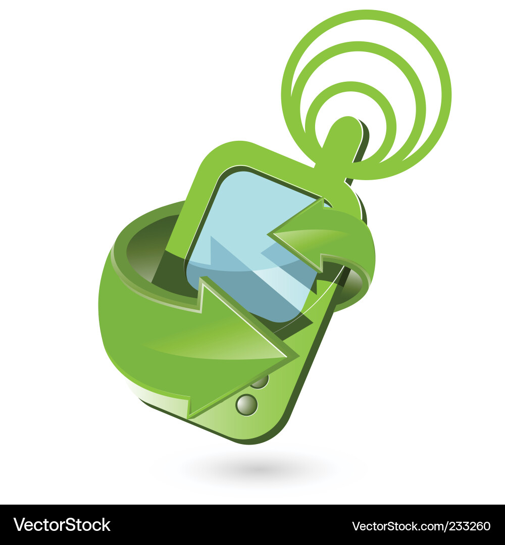 Smartphone Communication Vector Image