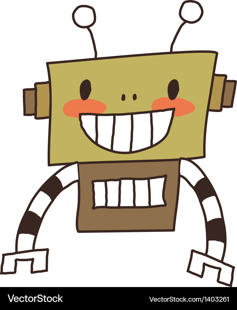 A view of robot vector image