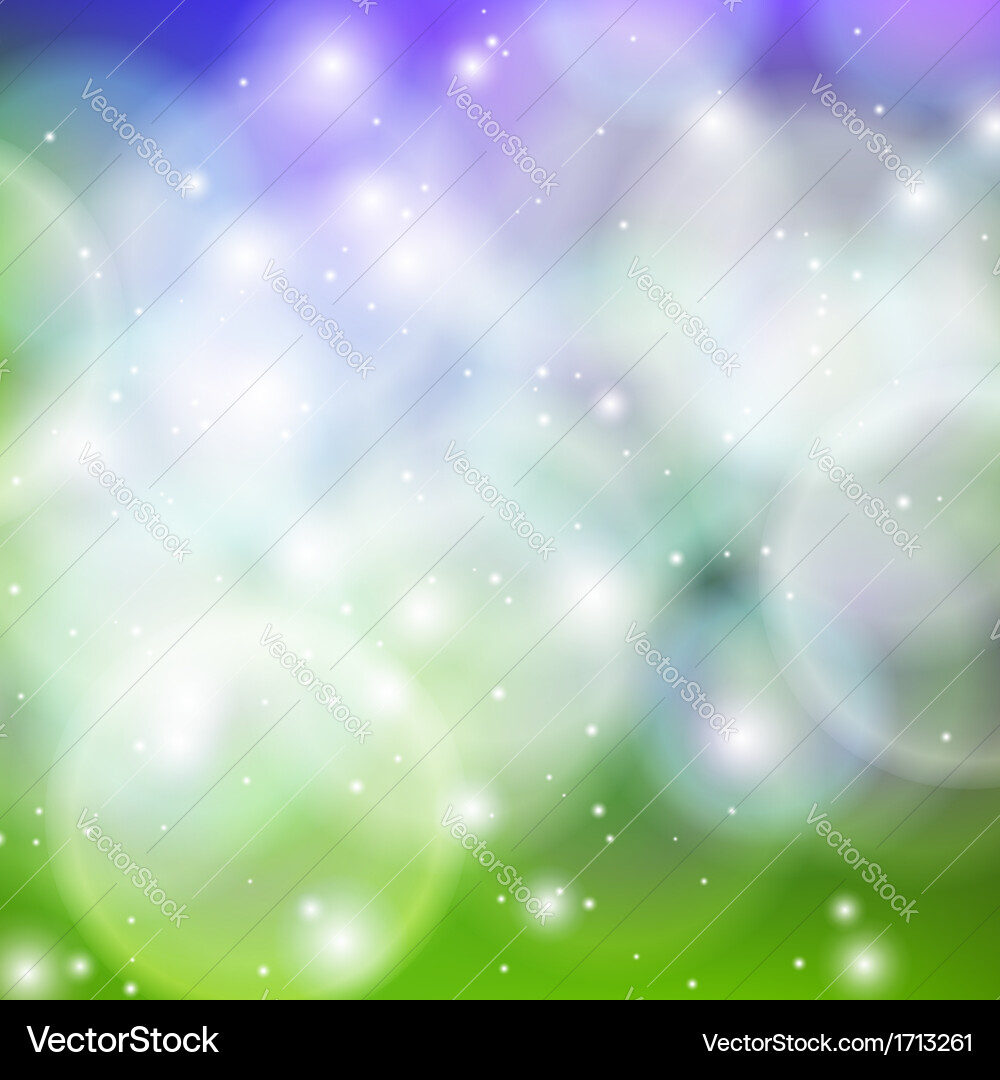 Abstract bokeh background in green Vector Image
