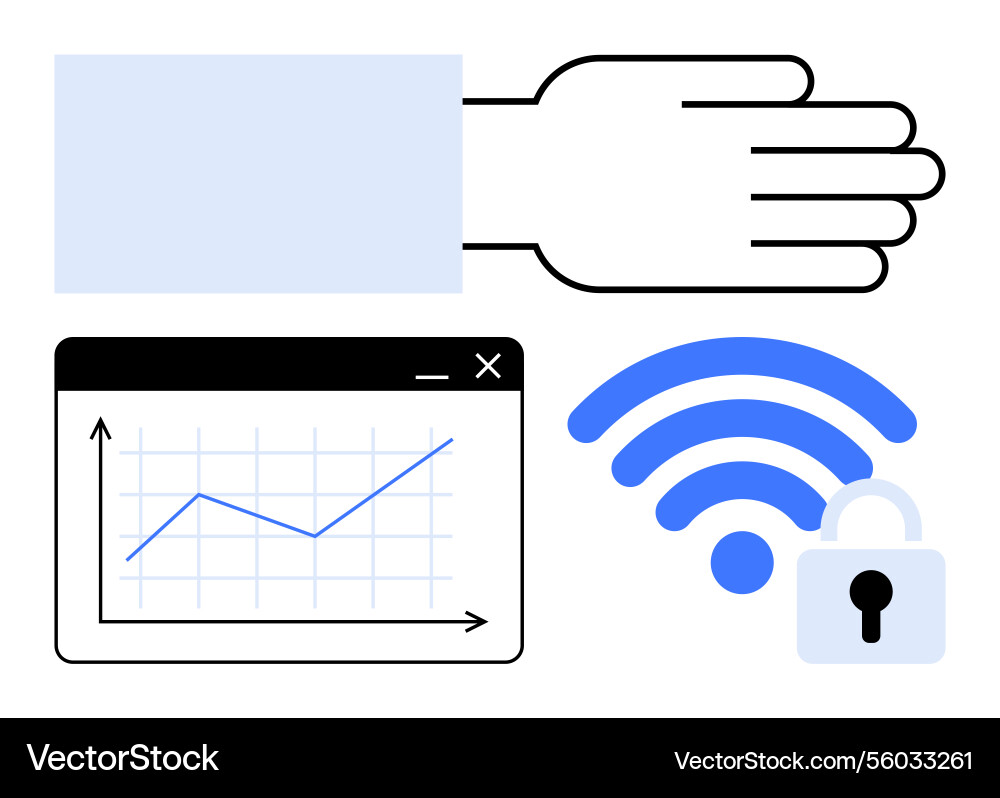Digital connectivity with data security and growth Digital connectivity with data security and growth vector image