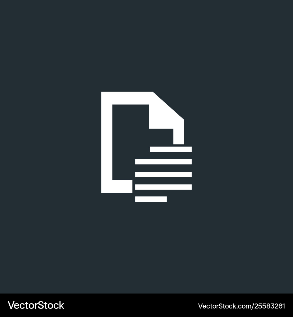 Document text with indentation icon vector image