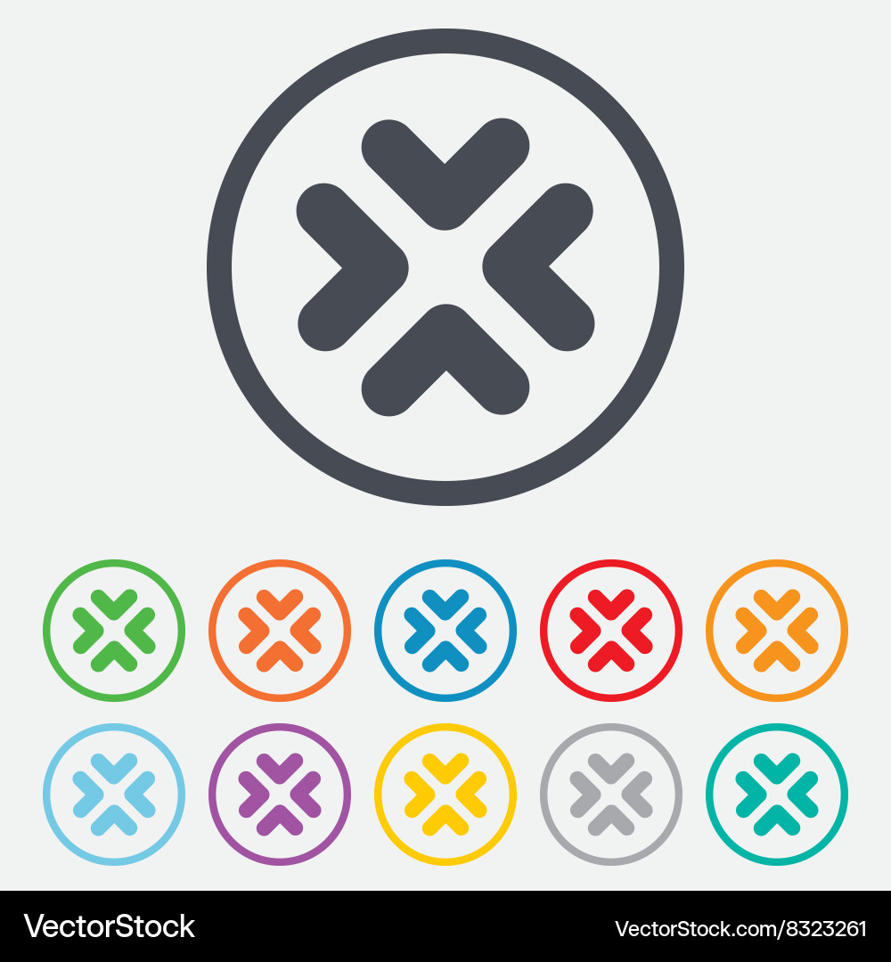Enlarge or resize icon full screen extend vector image