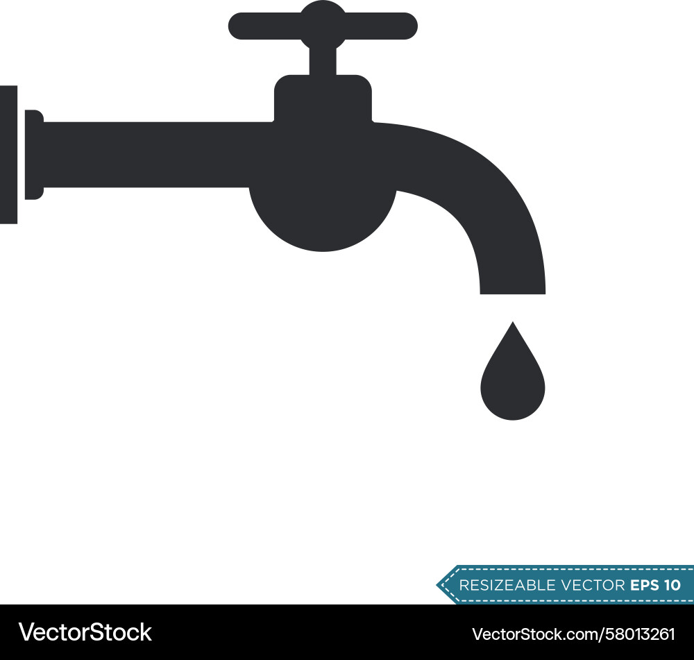 Modern Faucet Icon Template Vector Image