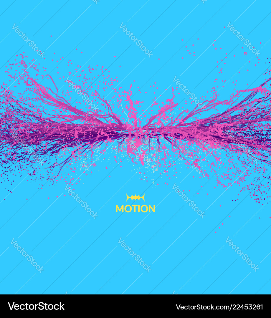 Point explode array with particles Point explode array with particles vector image