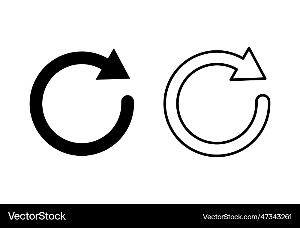 Refresh icon set reload update Vector Image