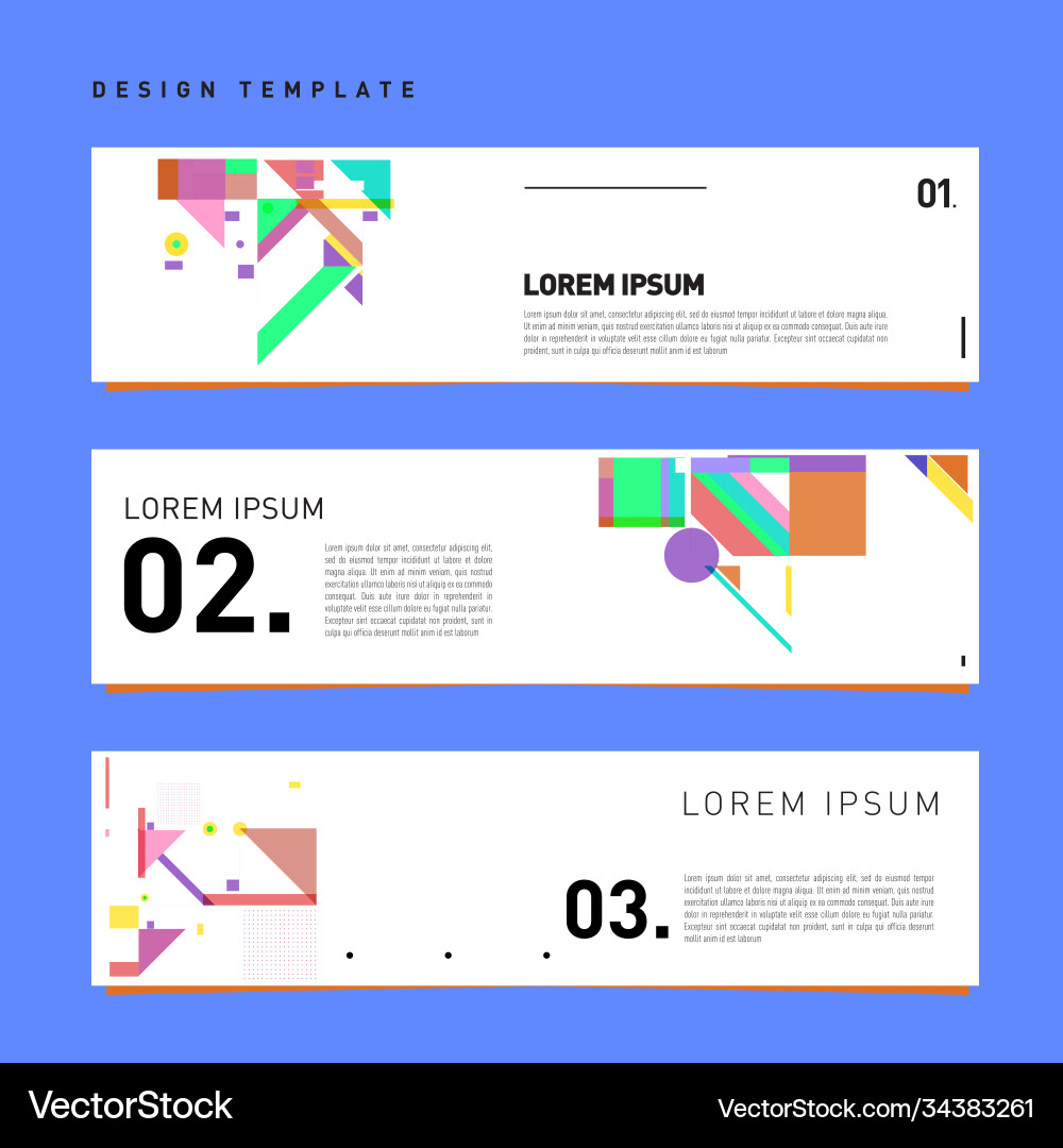 Set abstract banner web design template retro Set abstract banner web design template retro vector image