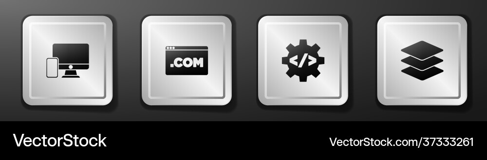 Set monitor and mobile ui ux design front end Set monitor and mobile ui ux design front end Vector Image