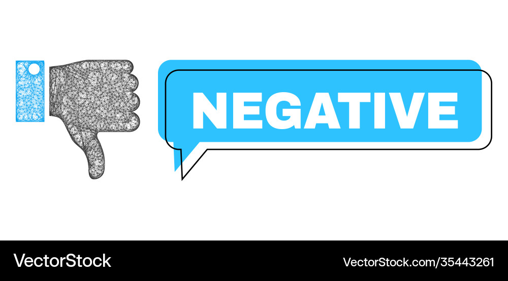Shifted negative message balloon and net mesh Shifted negative message balloon and net mesh vector image