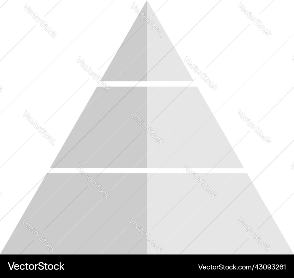 Triangle pyramid chart graph icon series Vector Image