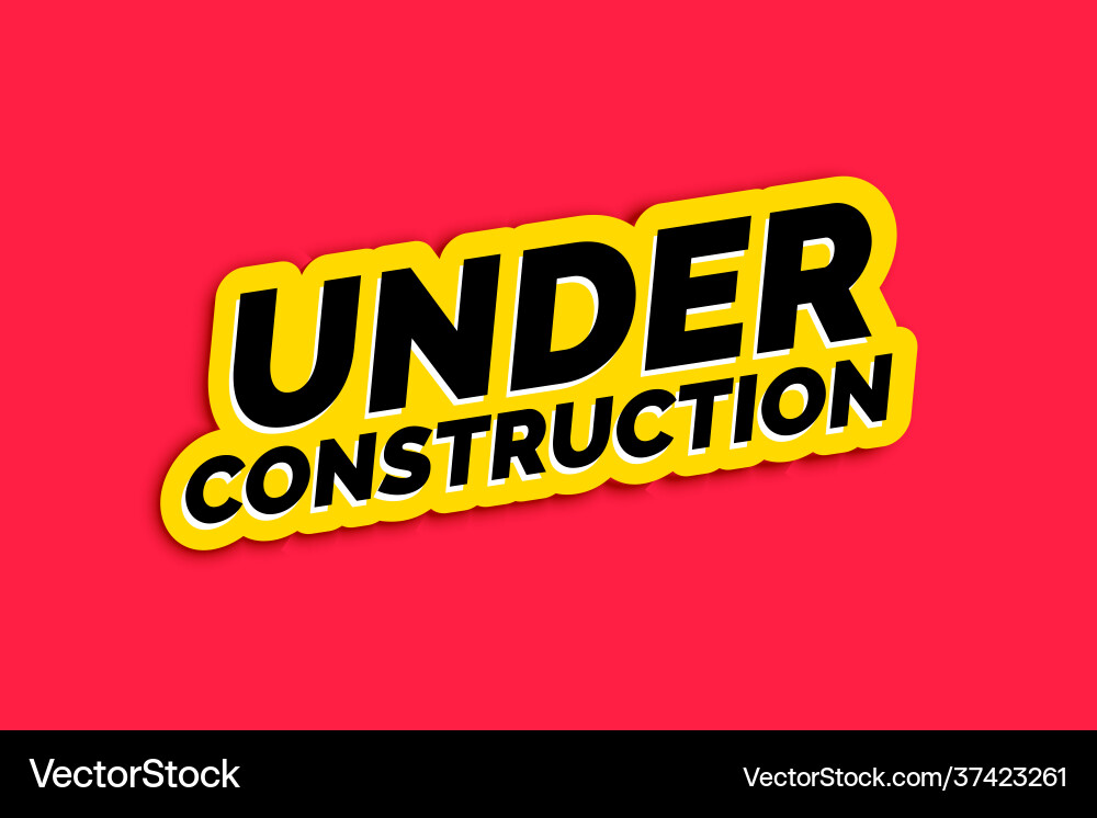 Under construction display message background Vector Image
