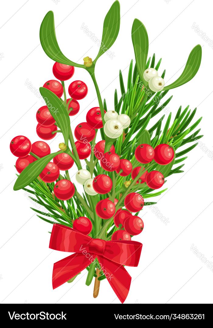 Weihnachtsdekoration mit Fichte Zweig holly Weihnachtsdekoration mit Fichte Zweig holly vektorbild
