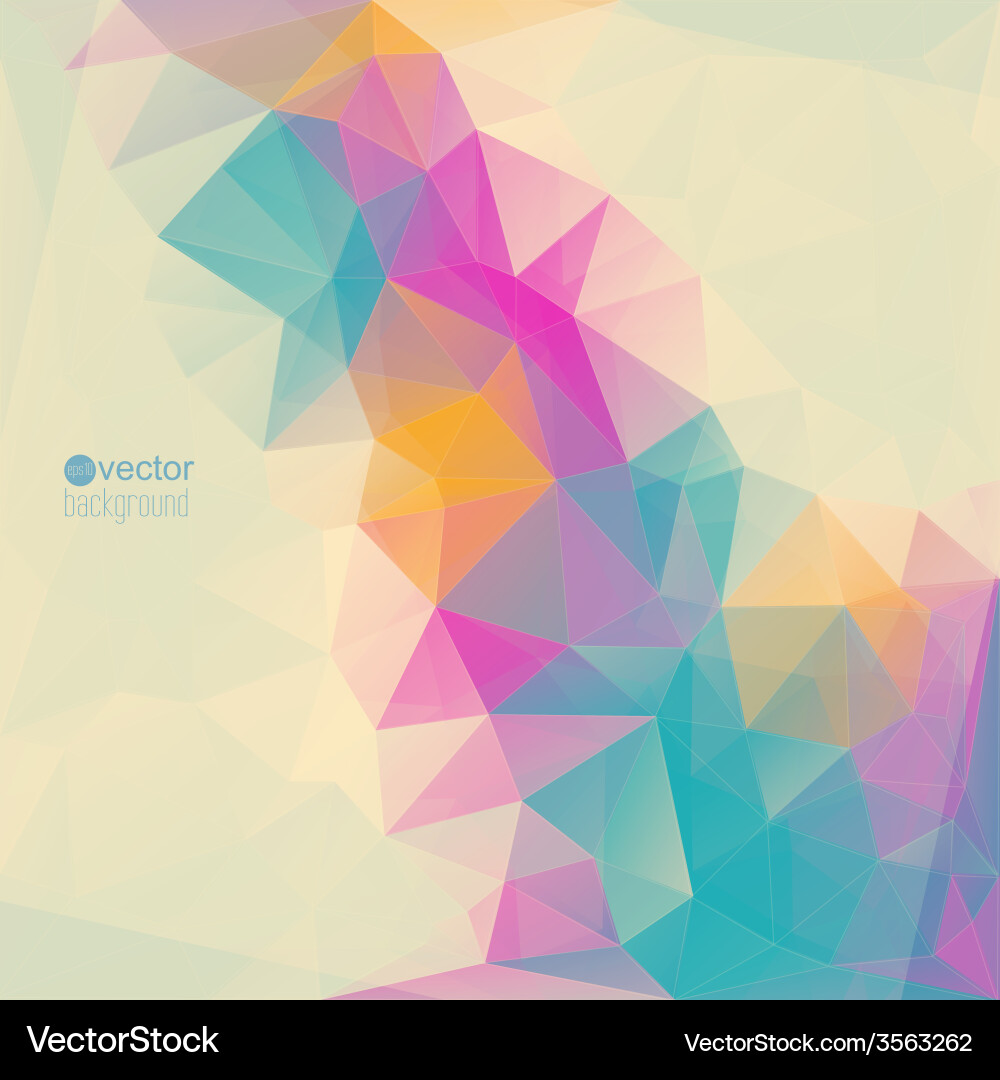 Abstract background with triangles and polygon vector image