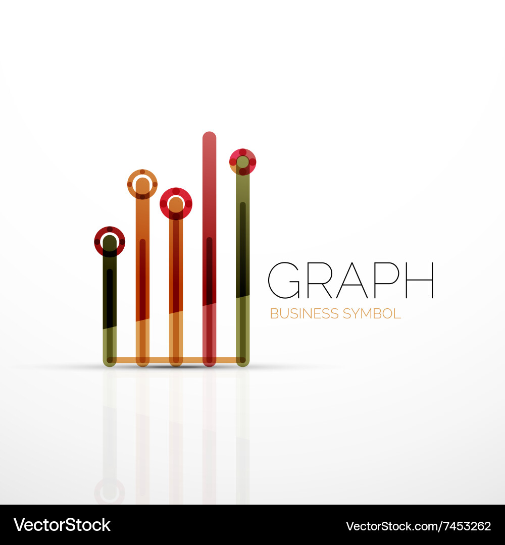 Abstract logo idea linear chart or graph Vector Image