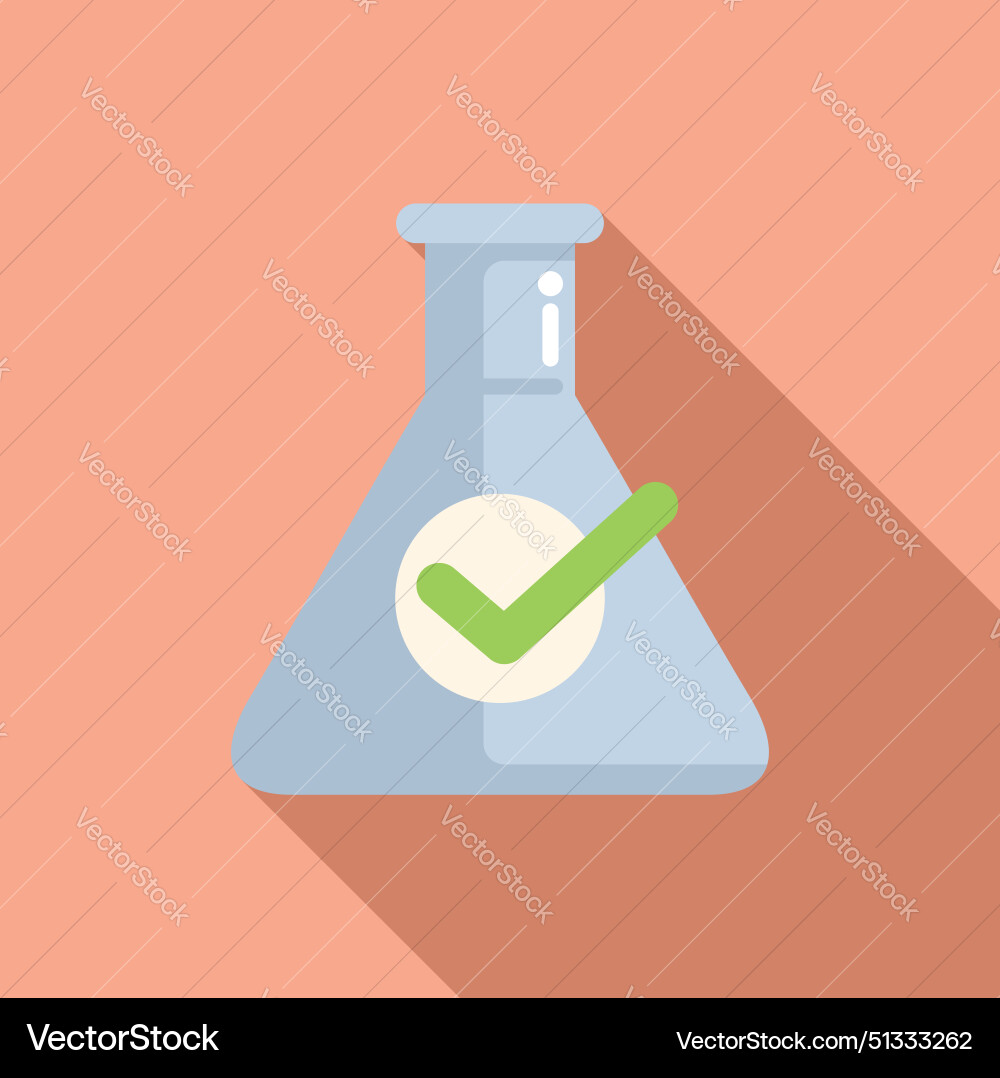Approved lab experiment concept icon Royalty Free Vector