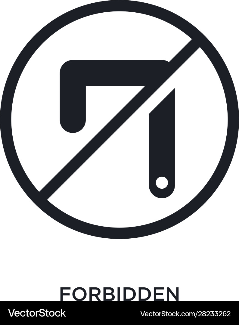 Black forbidden isolated icon simple element from Vector Image