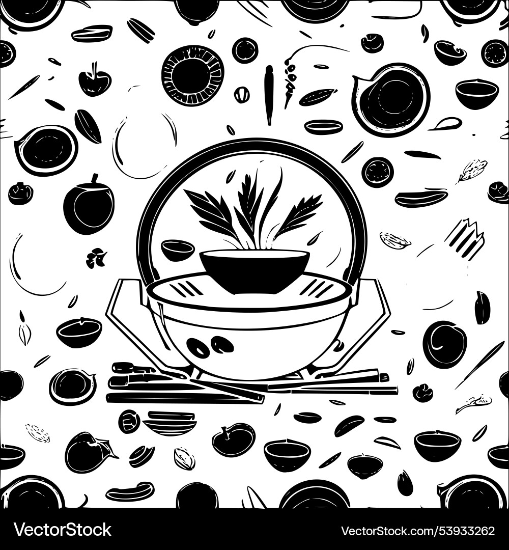 Cauldron abstract pattern seamless Vector Image