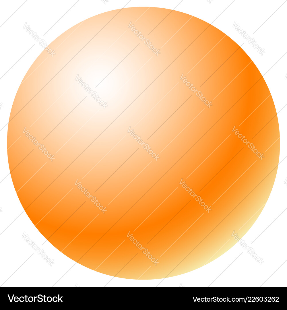 Circle with radial gradient fill glossy one-color Circle with radial gradient fill glossy one-color vector image