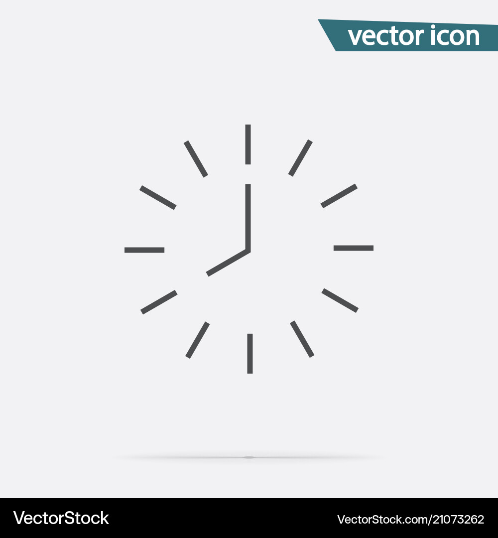 Clock icon isolated on background modern simple f Vector Image