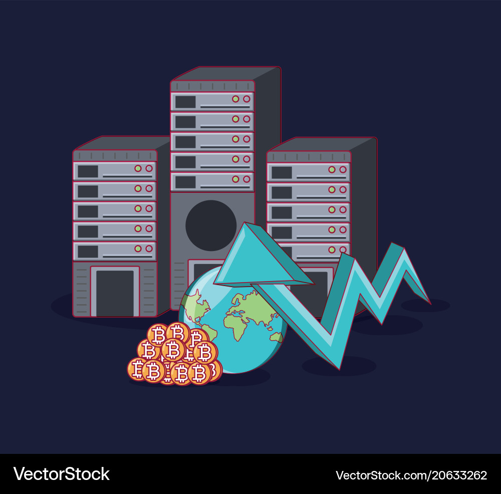 Cryptocurrency concept design Royalty Free Vector Image