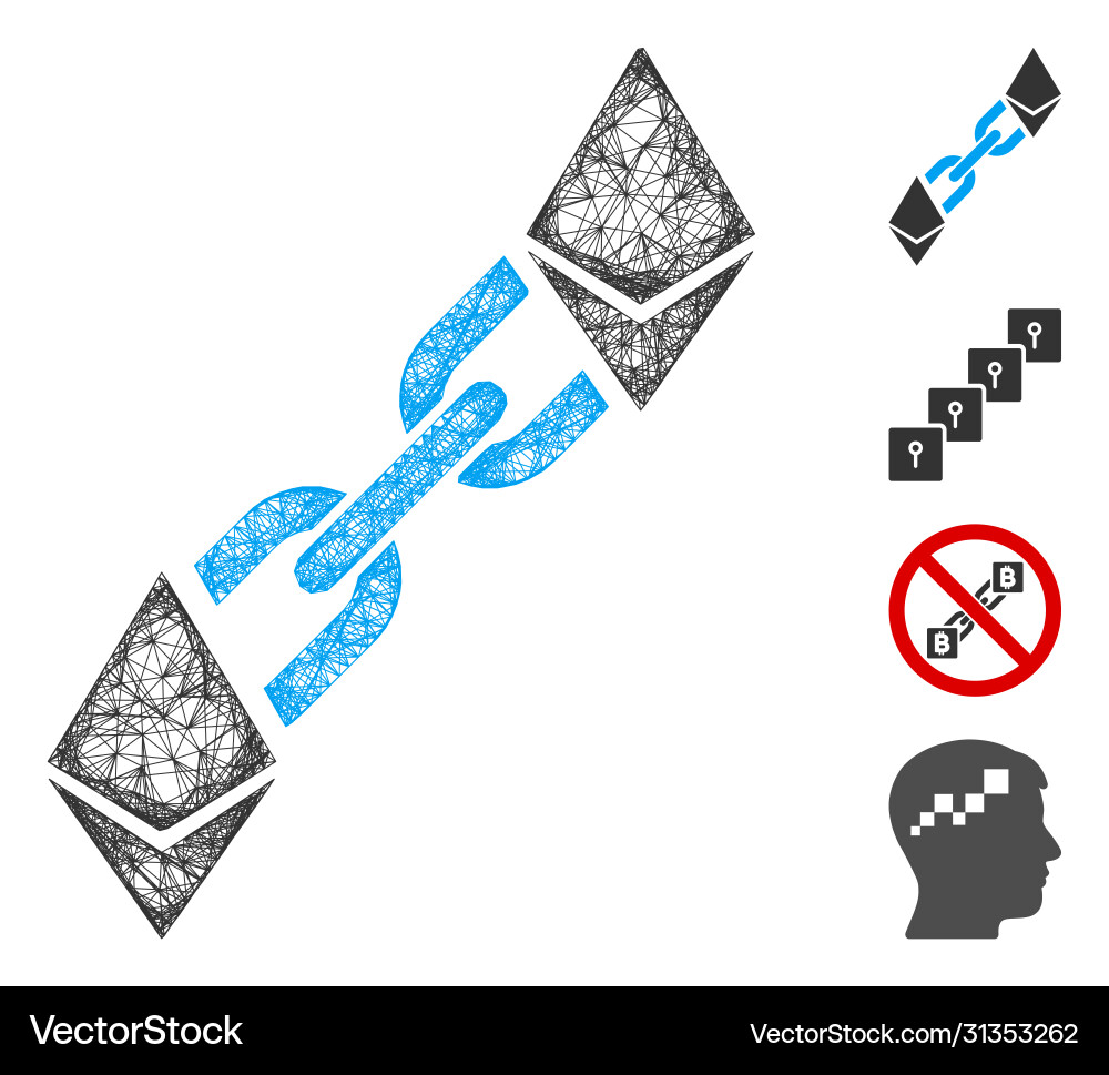 Ethereum Blockchain Netz Ethereum Blockchain Netz vektorbild