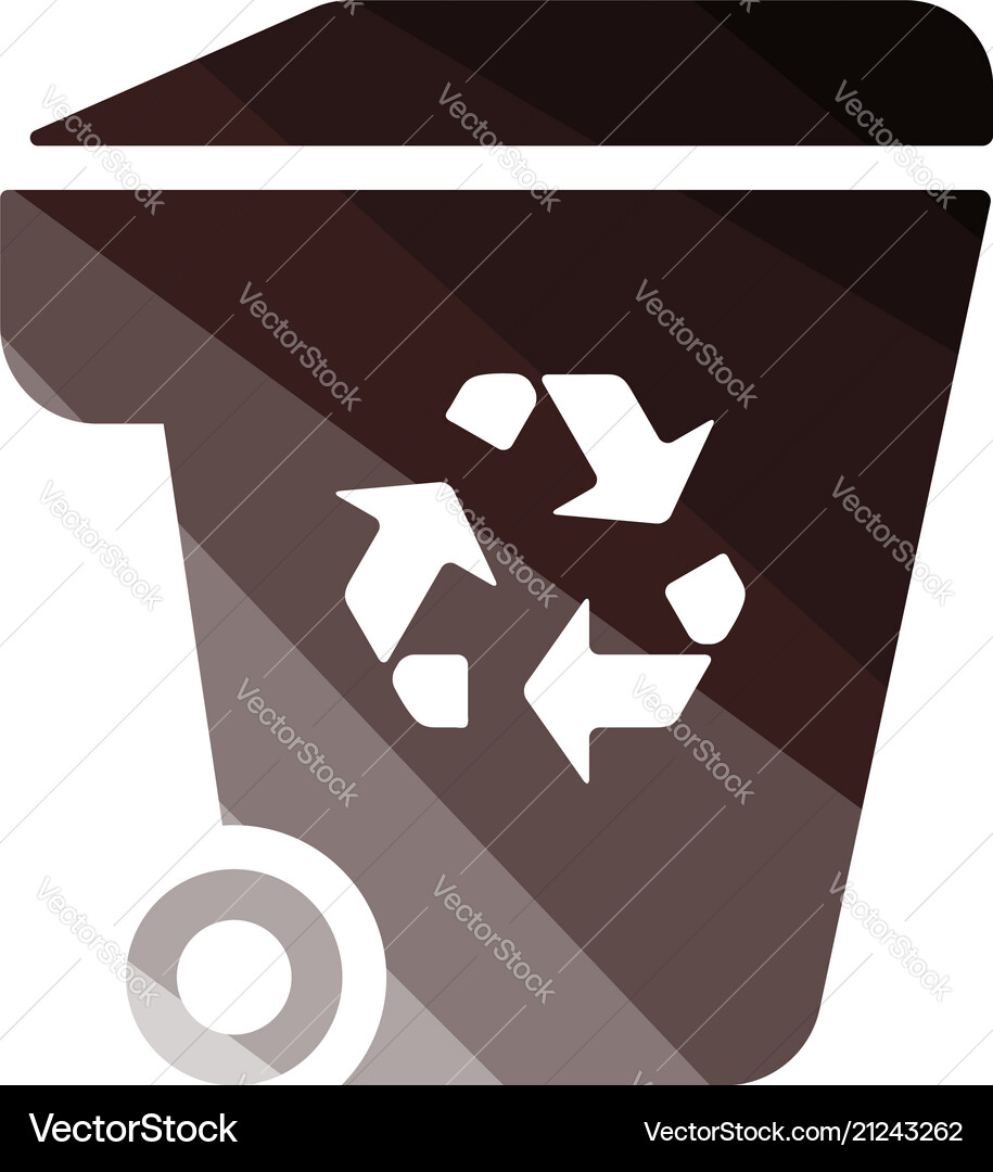 Garbage container recycle sign icon Garbage container recycle sign icon vector image