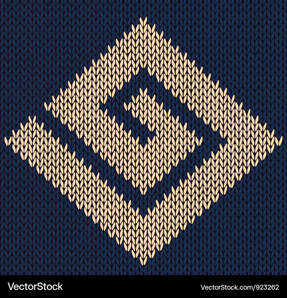 Meander knitted ornament element Vector Image