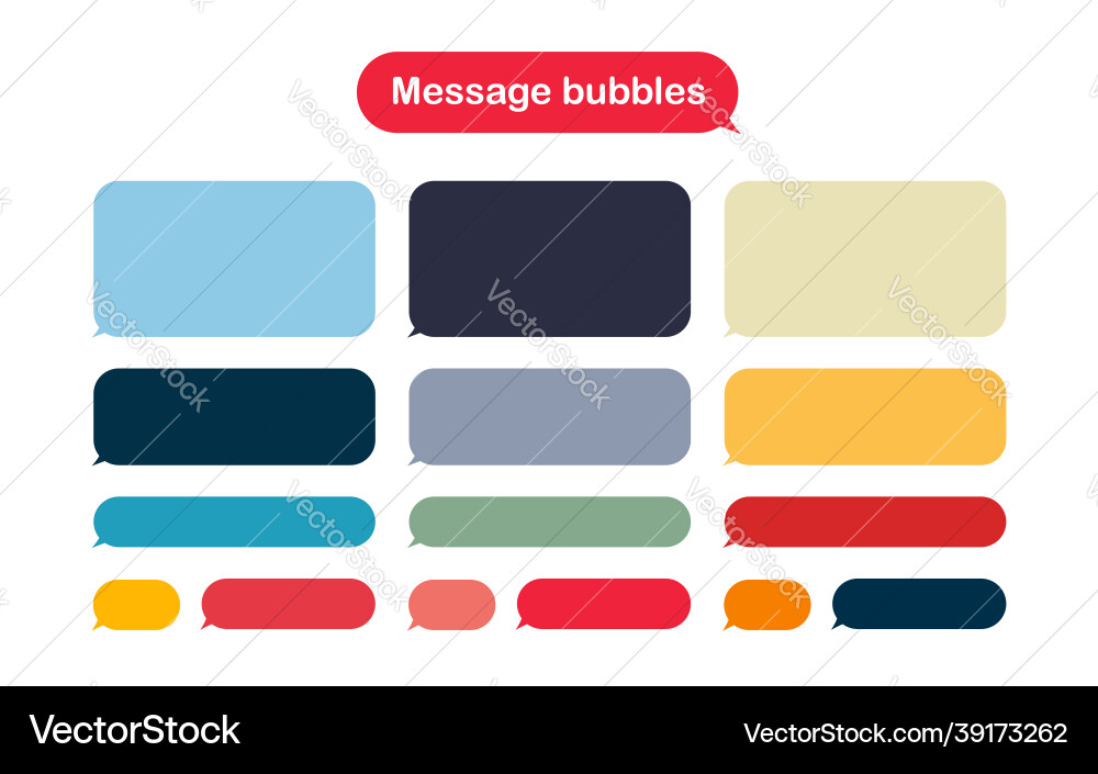 Message bubbles design template for messenger chat Message bubbles design template for messenger chat vector image