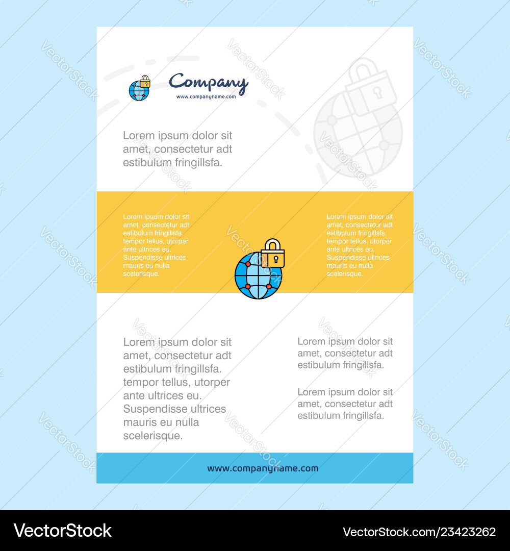Secure Network Template Vector Image