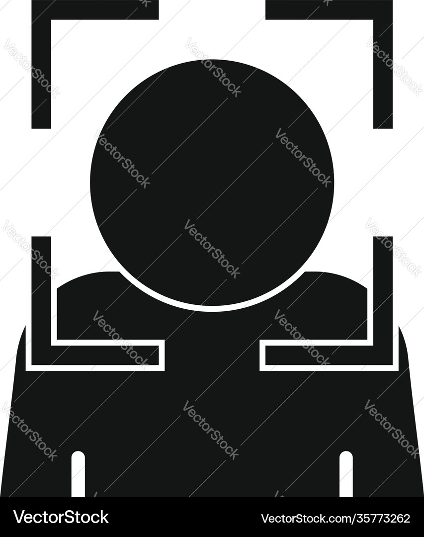 Security face detection icon simple style Security face detection icon simple style Vector Image