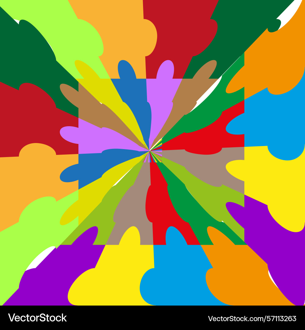 Explosive color burst abstract mosaic form shape Explosive color burst abstract mosaic form shape vector image