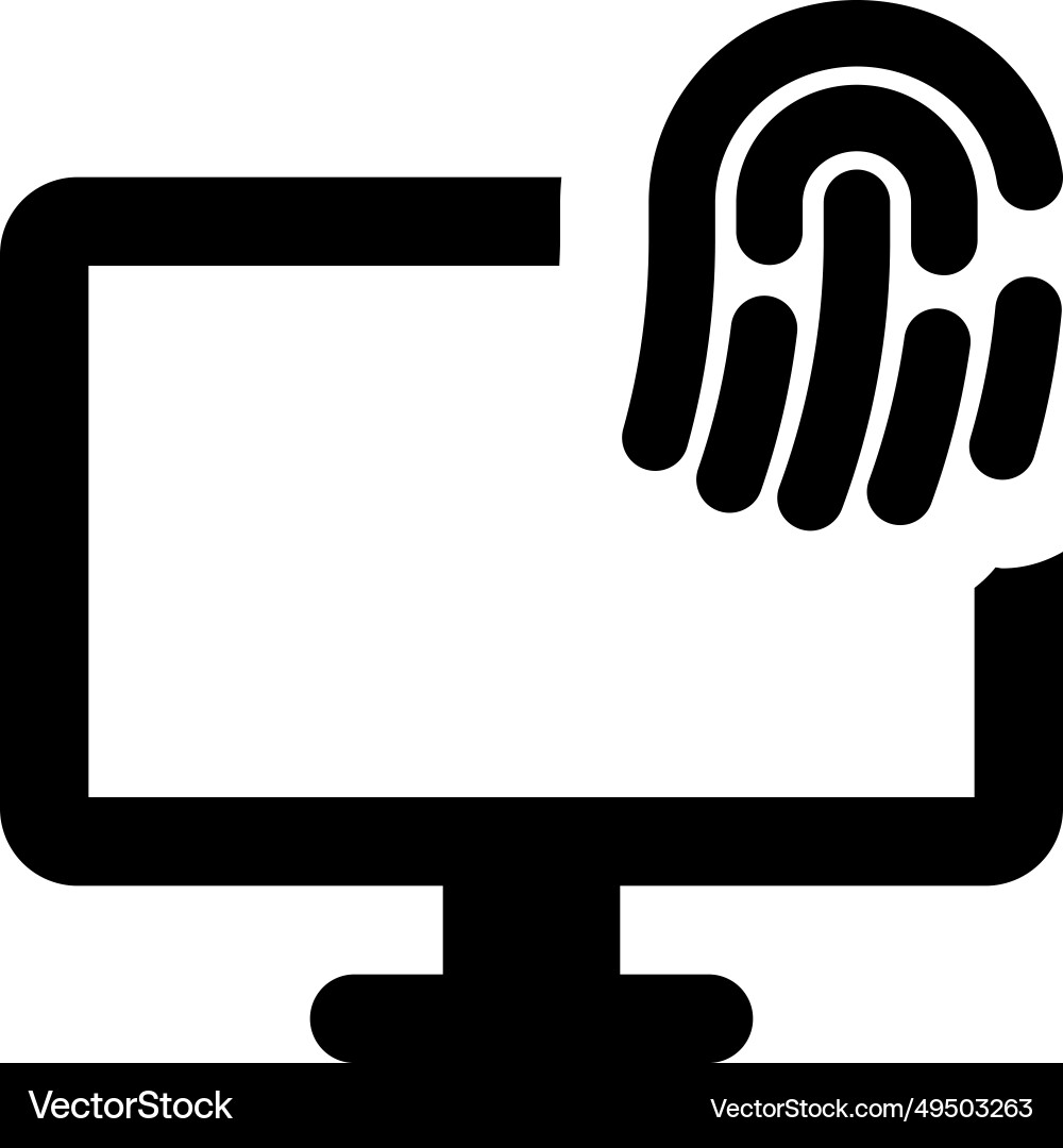 Fingerprint sensor for secure monitor access vector image