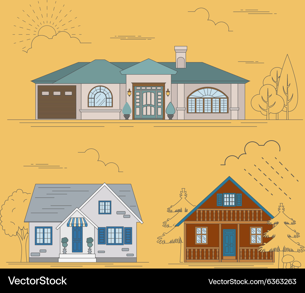 Great city map creator colour version house Vector Image