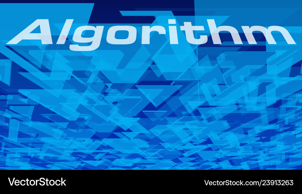 New technology algorithm geometric triangle vector image