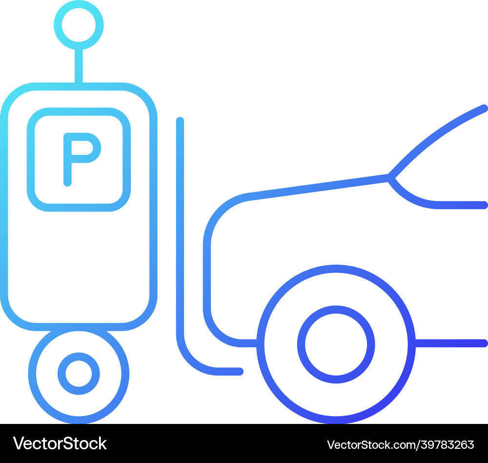 Parking robot gradient linear icon Parking robot gradient linear icon Vector Image