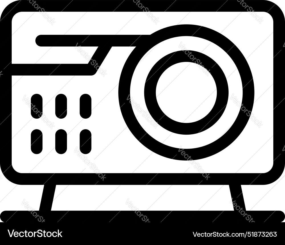 Projector showing presentation with buttons Projector showing presentation with buttons vector image
