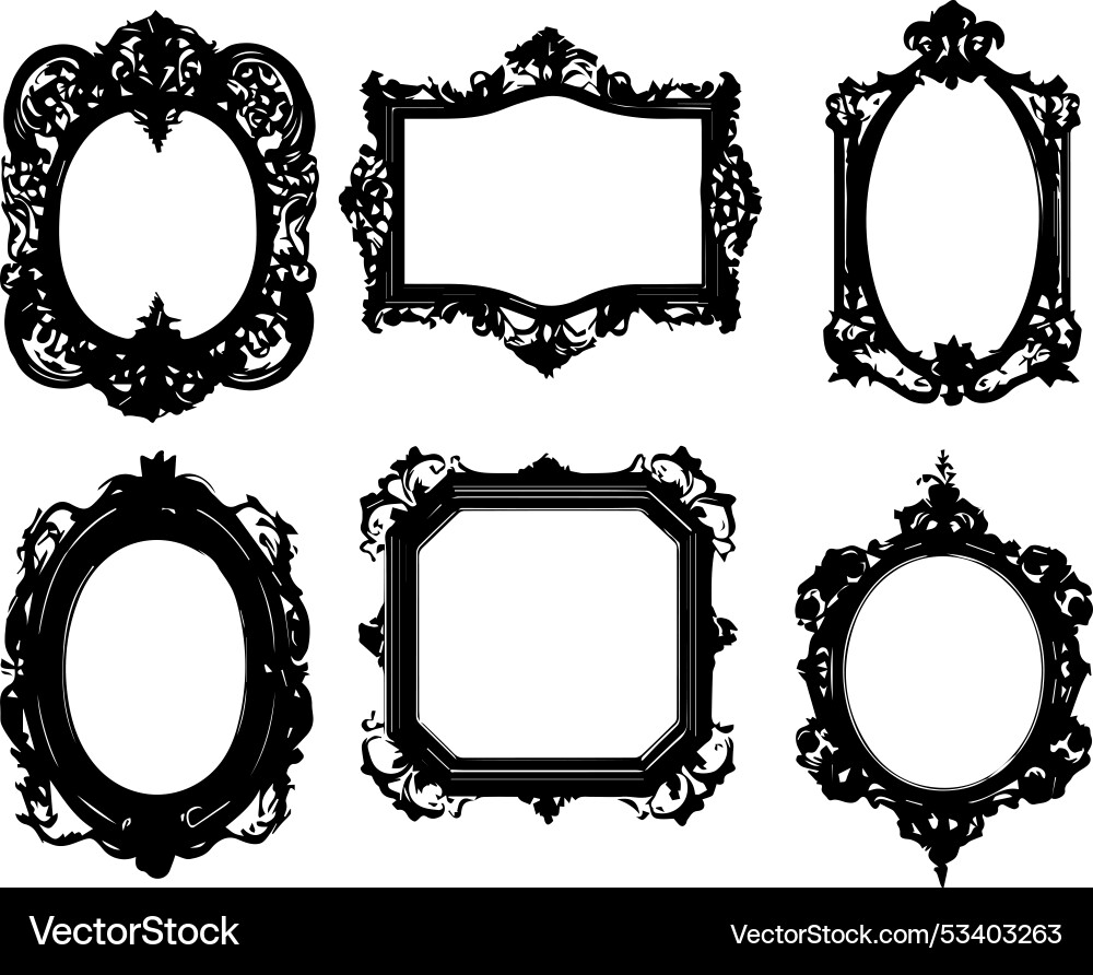 Set of frames vector image