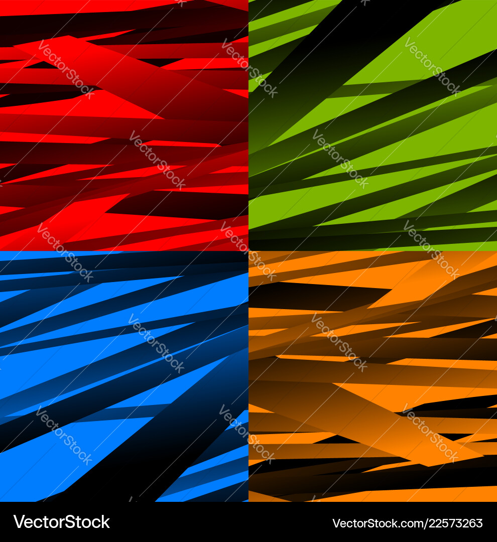 Set von 4 abstrakten Hintergrund mit Zufall vektorbild